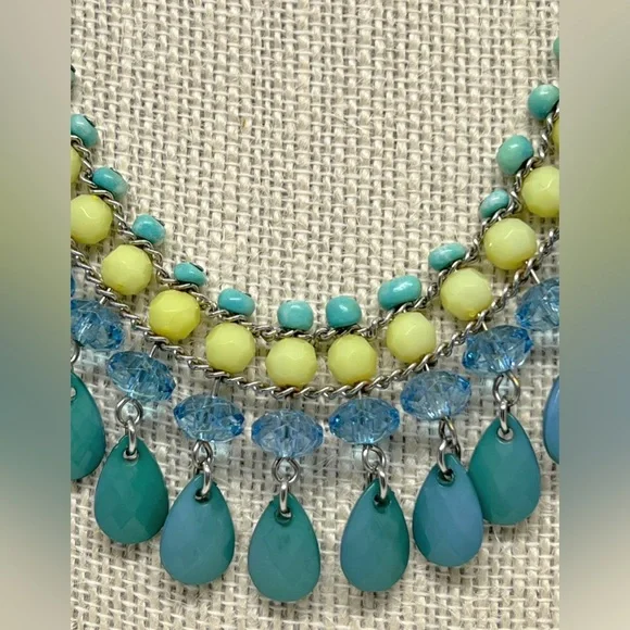 Beaded Chain Maille Boho Tassel Necklace - Picture 2 of 5